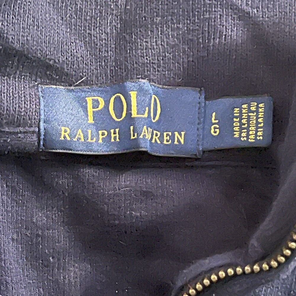 Polo Ralph Lauren Sweater Mens Size‎ Large Navy Blue 1/4 Zip Mock Neck - Picture 3 of 3